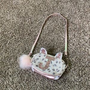 Cute rose gold cat bag